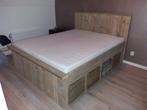 Steigerhout  bed met kistjes, Antiek en Kunst