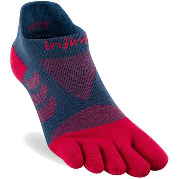 Injinji Womens Ultra Run No-Show  Berry rood - 40-45