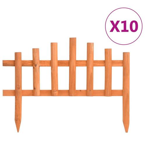 vidaXL Gazonranden 10 st 4,4 m vurenhout, Tuin en Terras, Overige Tuin en Terras, Nieuw, Verzenden
