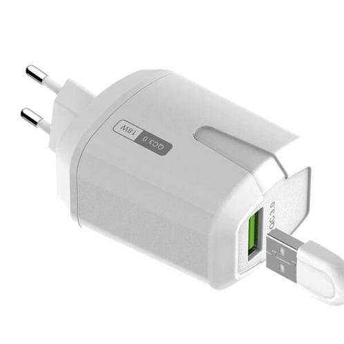Slimtron - Quick Charge 3.0 USB-C huislader, Telecommunicatie, Mobiele telefoons | Toebehoren en Onderdelen, Nieuw, Ophalen of Verzenden