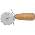 Triangle Pizzasnijder met Pruimenhouten Heft – 7cm RVS Le., Ophalen of Verzenden, Nieuw, Rvs of Chroom, Los bestek