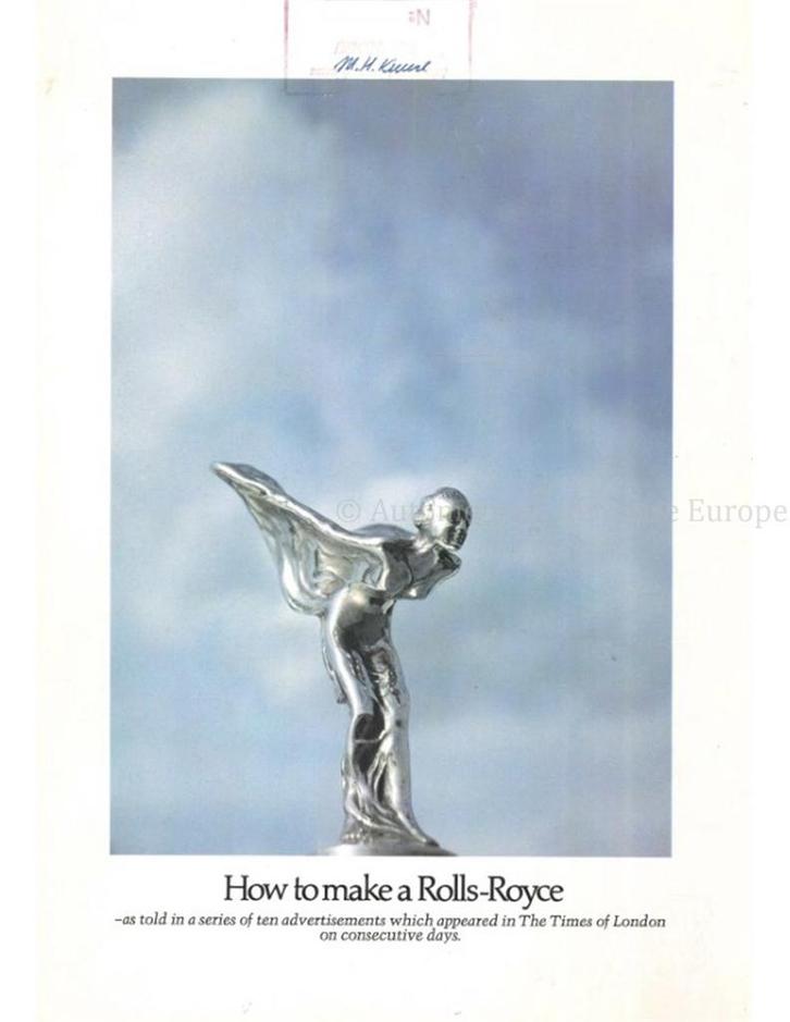 1974 ROLLS ROYCE PROGRAMMA BROCHURE ENGELS, Boeken, Auto's | Folders en Tijdschriften
