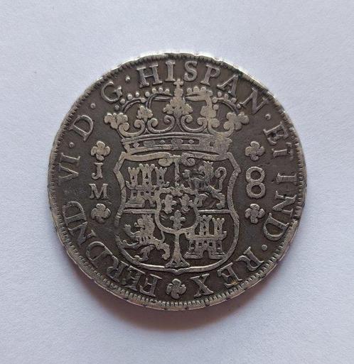 Spanje. Fernando VI. 8 Reales 1759 Lima JM, Postzegels en Munten, Munten | Europa | Niet-Euromunten