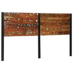 vidaXL Hoofdeinde 180 cm massief gerecycled en ijzer, Verzenden, Nieuw, Bruin, Hout