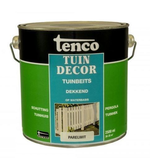 Tenco Tuindecor Dekkend Parelwit 2,5 liter, Doe-het-zelf en Verbouw, Verf, Beits en Lak, Nieuw, Ophalen of Verzenden