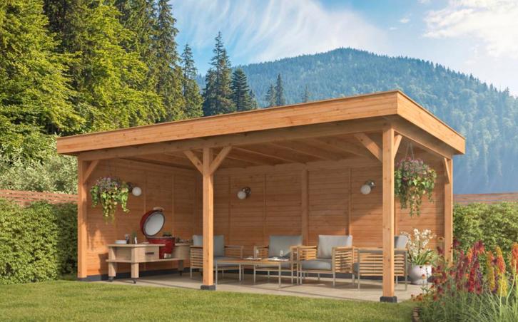Douglas Overkapping - 700 x 300cm - Bouwpakket, Huis en Inrichting, Woonaccessoires | Overige