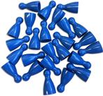 Plastic Spel Pionnen 12x24mm Blauw (100 stuks) | Spellenrijk, Nieuw, Verzenden