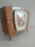 Klok - Kieninger - Hout, messing, glas - 1960-1970 -, Antiek en Kunst, Antiek | Klokken