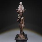 Oud-Egyptisch Brons Figuur van de God Harpocrates. Late