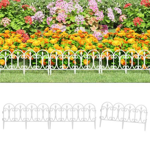 vidaXL Gazonranden 17 st 10 m polypropeen wit, Tuin en Terras, Overige Tuin en Terras, Nieuw, Verzenden