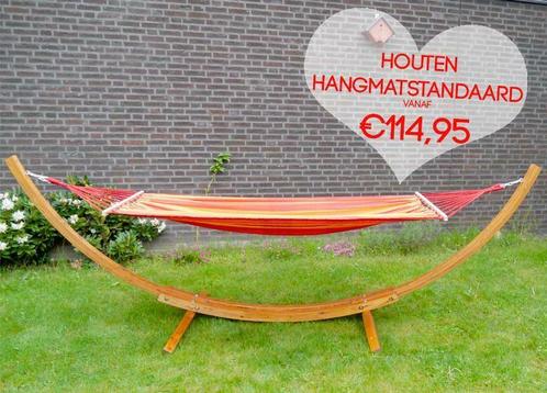 Houten hangmatstandaard hangmat standaard hout 300 cm, Tuin en Terras, Hangmatten, Eenpersoons, Nieuw, Met standaard, Binnen, Buiten