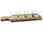 Plank incl. 4 waxine glaasjes 2,5x40 cm, Ophalen of Verzenden, Nieuw