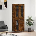 vidaXL buffetkast 69,5x34x180 cm bewerkt hout gerookt, Verzenden, Nieuw, 50 tot 100 cm, Minder dan 100 cm
