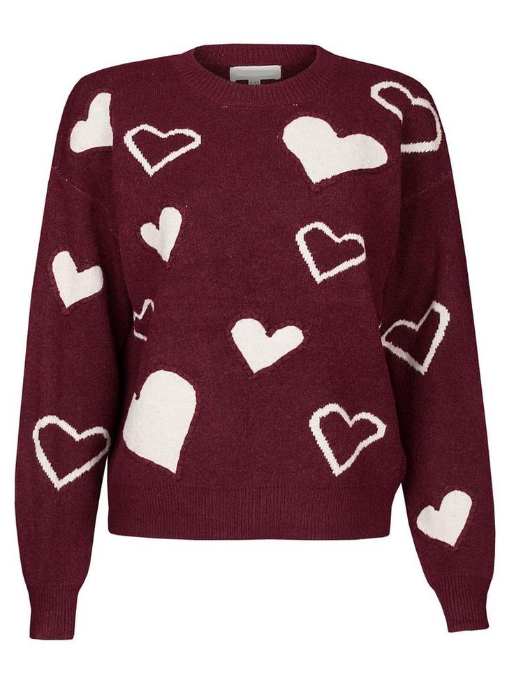 Trui Harten Bordeaux, damestrui, Kleding | Dames, Truien en Vesten, Verzenden