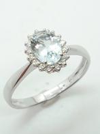 Zonder Minimumprijs - Ring - 18 karaat Witgoud Aquamarijn -, Sieraden, Tassen en Uiterlijk, Ringen, Nieuw