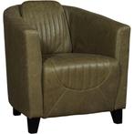 Leren fauteuil Press Special - Vintage Olive (olijf/groen), Nieuw, Ophalen of Verzenden, Eigentijds, Klassiek, Retro, Romantisch, Vintage