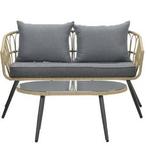 Showroommodel Franklin balkon loungeset 2 delig  antraciet, Tuin en Terras, Tuinsets en Loungesets, Ophalen of Verzenden, Nieuw