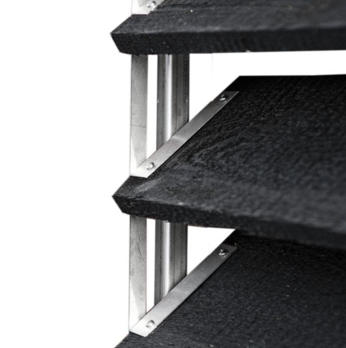 Set Flex Fence draaibare lamellen 165cm rvs, Doe-het-zelf en Verbouw, Hang- en Sluitwerk, Verzenden