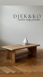 Vintage eikenhouten salontafel, 100 tot 150 cm, Verzenden, Nieuw, 50 tot 100 cm