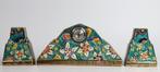 Klok en garnituur set - Bequet - Art Deco Aardewerk -