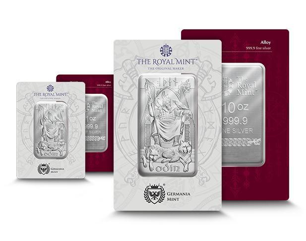 1oz Silver, Norse God Odin, 1 ounce zilveren baar, Postzegels en Munten, Edelmetalen en Baren, Zilver