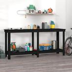 vidaXL werkbank 180x50x80 cm massief grenenhout zwart, Doe-het-zelf en Verbouw, Werkbanken, Verzenden, Nieuw