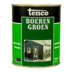Tenco Boerengroen 1 liter, Doe-het-zelf en Verbouw, Verf, Beits en Lak, Ophalen of Verzenden, Nieuw