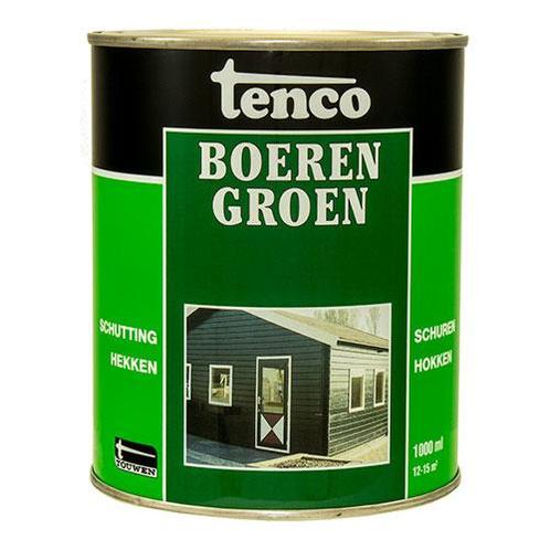 Tenco Boerengroen 1 liter, Doe-het-zelf en Verbouw, Verf, Beits en Lak, Nieuw, Ophalen of Verzenden