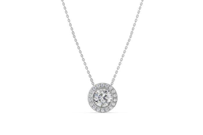 Halsketting - 14 karaat Witgoud - 2.37ct. tw. Diamant, Sieraden, Tassen en Uiterlijk, Kettingen