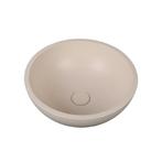 Waskom Karis 36x36x14.5cm beton rond beige inclusief, Verzenden, Nieuw