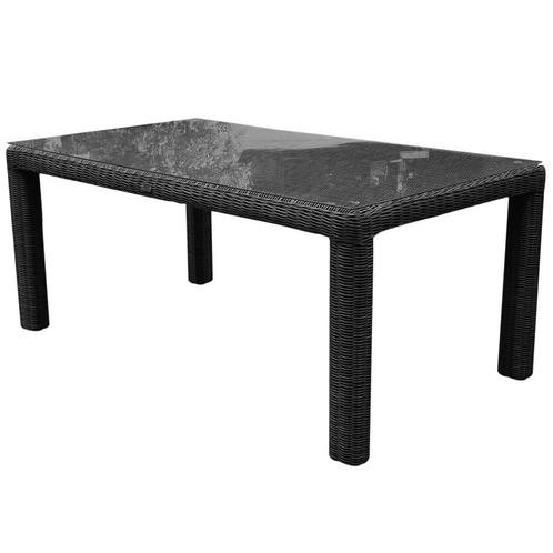 Bergamo dining tuintafel 180x100xH78 cm antraciet, Tuin en Terras, Tuintafels, Nieuw, Wicker, Ophalen of Verzenden