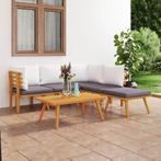 vidaXL 6-delige Loungeset met kussens massief acaciahout, Tuin en Terras, Tuinsets en Loungesets, Verzenden, Nieuw, Hardhout, Loungeset