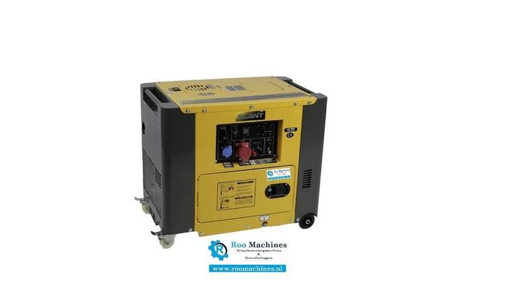 Diesel aggregaat-generator geluid gedempt 230V/400V 6kVA, Zakelijke goederen, Machines en Bouw | Aggregaten, Verzenden