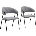 Eetkamerstoel Bedano, gestoffeerd, geweven stof, 150 kg - gr, Huis en Inrichting, Stoelen, Verzenden, Nieuw