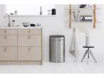 Brabantia Touch Bin Prullenbak - 40 liter - Matt Steel, Verzenden, Zo goed als nieuw
