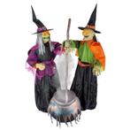 Halloween Decoratie 2 Heksen 180 Cm Met Ketel, Verzenden, Nieuw, Overige typen