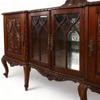 Dressoir - Glas, Mahonie, Antiek en Kunst