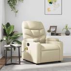 vidaXL Massagestoel verstelbaar kunstleer crème, Huis en Inrichting, Fauteuils, Verzenden, Nieuw