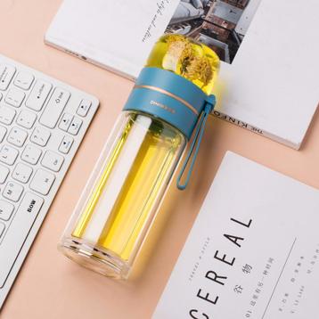 Glass Water Bottle With Tea Infuser Filter Tea Separation Do