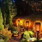 Solar Fakkel Tuinlamp – 12 LED Vlam Effect en Waterdicht, Tuin en Terras, Buitenverlichting, Verzenden, Nieuw