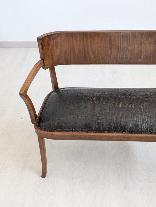 Bank - Hout - Anni Vijftig, Antiek en Kunst, Kunst | Designobjecten