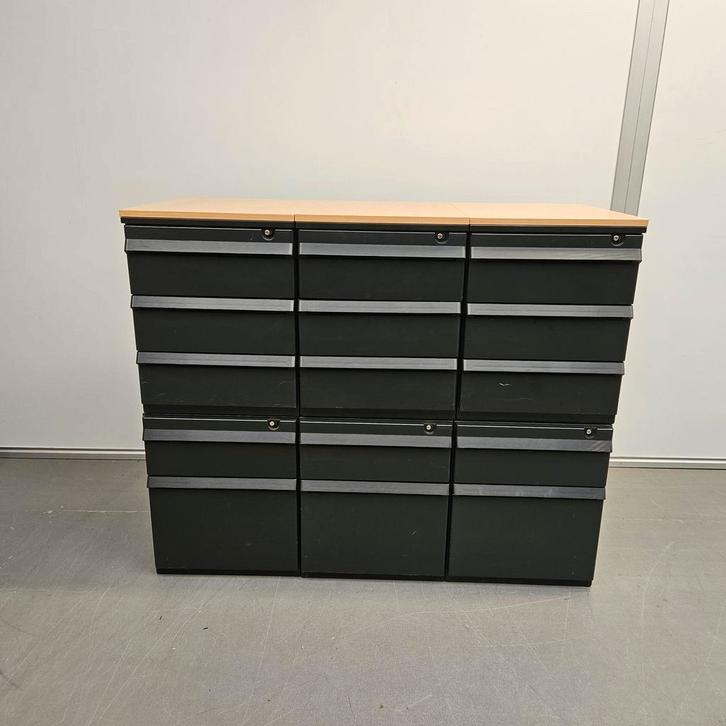 Ahrend 6-delig ladeblok met 15 lades - 105x129x57 cm, Huis en Inrichting, Kasten | Ladekasten, Ophalen of Verzenden