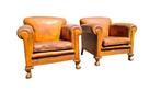 Pair of high end English leather chairs - Fauteuil (2) -, Antiek en Kunst, Curiosa en Brocante