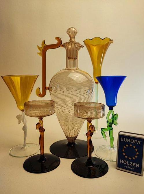 Bimini - Drinkset (6) - Lauscha - Glas-in-lood - art-deco, Antiek en Kunst, Kunst | Designobjecten