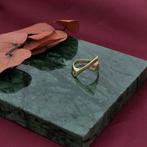 Gouden fantasie ring (gouden ring, geelgoud, damesring), Gebruikt, Overige kleuren, Ophalen of Verzenden, 17 tot 18