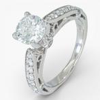 Zonder minimumprijs - Ring - 14 karaat Witgoud, HRD Antwerp, Nieuw