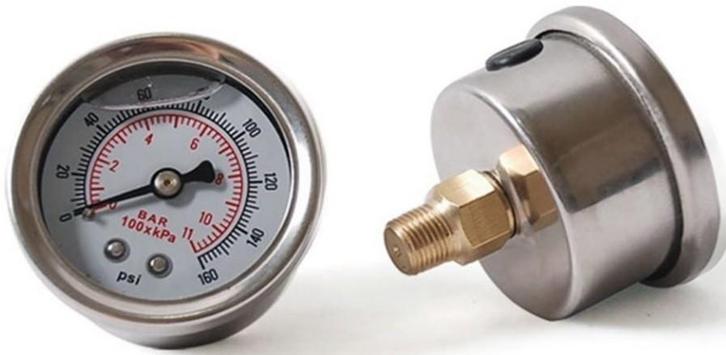 Brandstofdrukmeter 0-11 bar, Auto diversen, Tuning en Styling, Ophalen of Verzenden