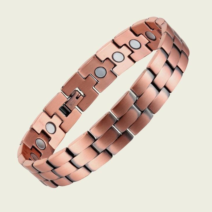 Luxe gezondheidsarmband magnetisch koper - 1,2 cm A, Sieraden, Tassen en Uiterlijk, Armbanden, Ophalen of Verzenden