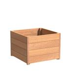 Hardhouten plantenbak Sevilla 80x80x57,4cm - Met bodem, Tuin en Terras, Bloembakken en Plantenbakken, Vierkant, Nieuw, 60 tot 100 cm