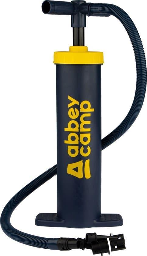 Abbey Camp Handpomp Double Action - 2 x 2.0 L - Marine/Geel, Caravans en Kamperen, Kampeeraccessoires, Zo goed als nieuw, Ophalen of Verzenden